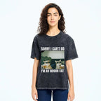 Sorry I Can't Go I'm An Inside Cat Washed T-Shirt