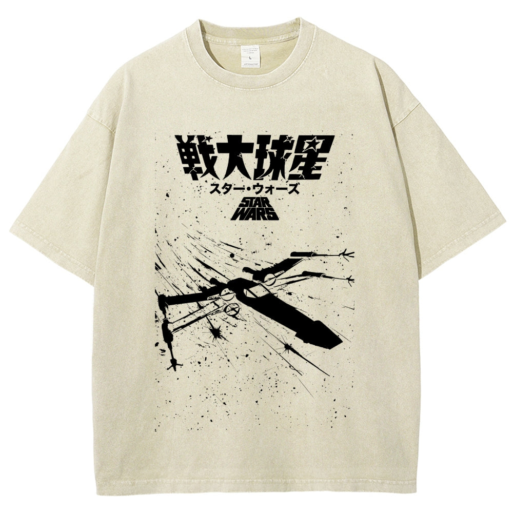 Star Wars Vintage Wash Japanese Design T-Shirt