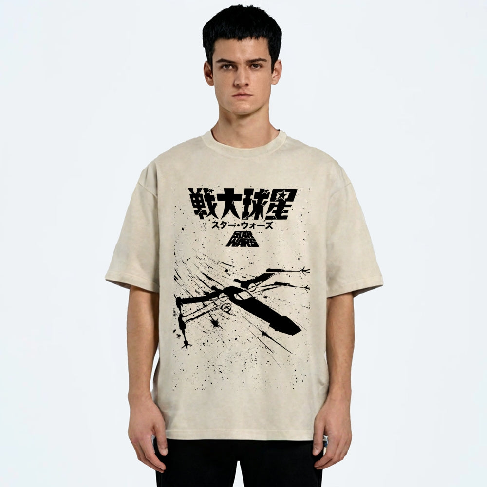 Star Wars Vintage Wash Japanese Design T-Shirt