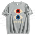 Unisex Bauhaus Art Eyes Printed Classic Cotton T-shirt