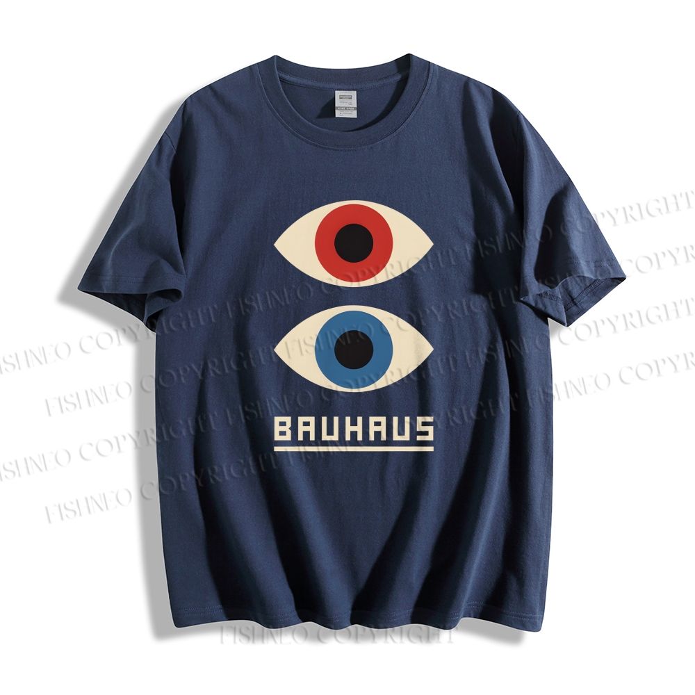 Unisex Bauhaus Art Eyes Printed Classic Cotton T-shirt