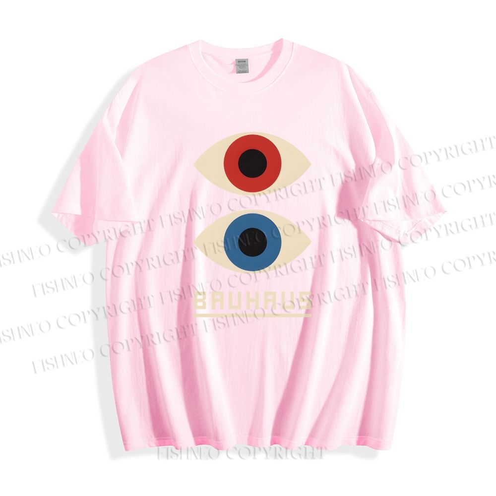 Unisex Bauhaus Art Eyes Printed Classic Cotton T-shirt