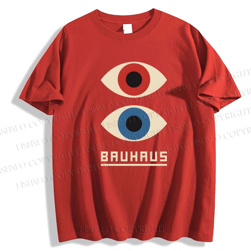 Unisex Bauhaus Art Eyes Printed Classic Cotton T-shirt