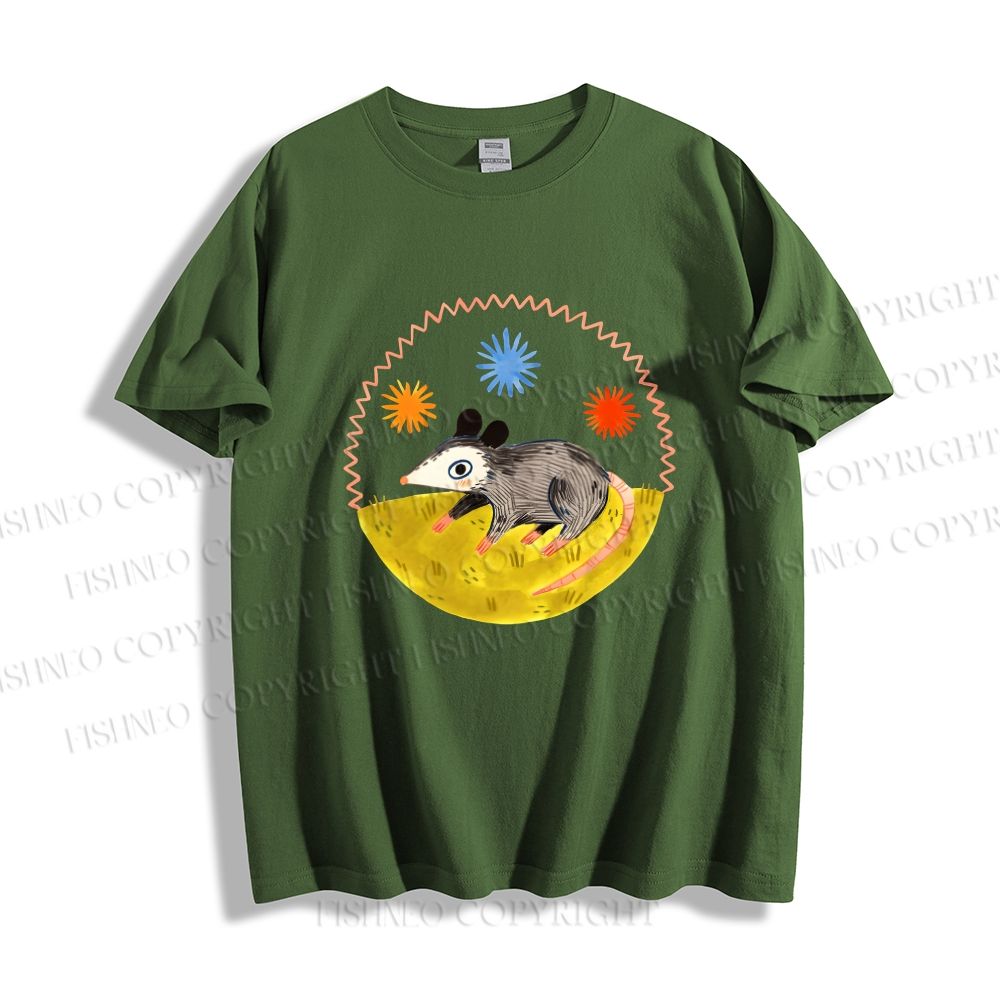 Unisex Cute Opossum Classic Cotton T-shirt