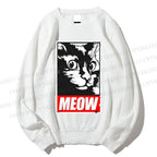 Unisex Meow Printed Sweatshirt