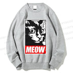 Unisex Meow Printed Sweatshirt