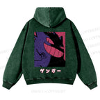 Genger Printed Casual Washed Hoodie