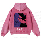 Genger Printed Casual Washed Hoodie