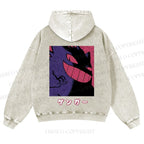 Genger Printed Casual Washed Hoodie