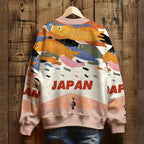 Japanese Fish Kite Printed Sweatshirt
