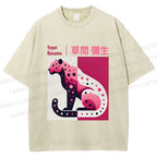 Unisex Yayoi Kusama Pink Panther Printed Washed Tee