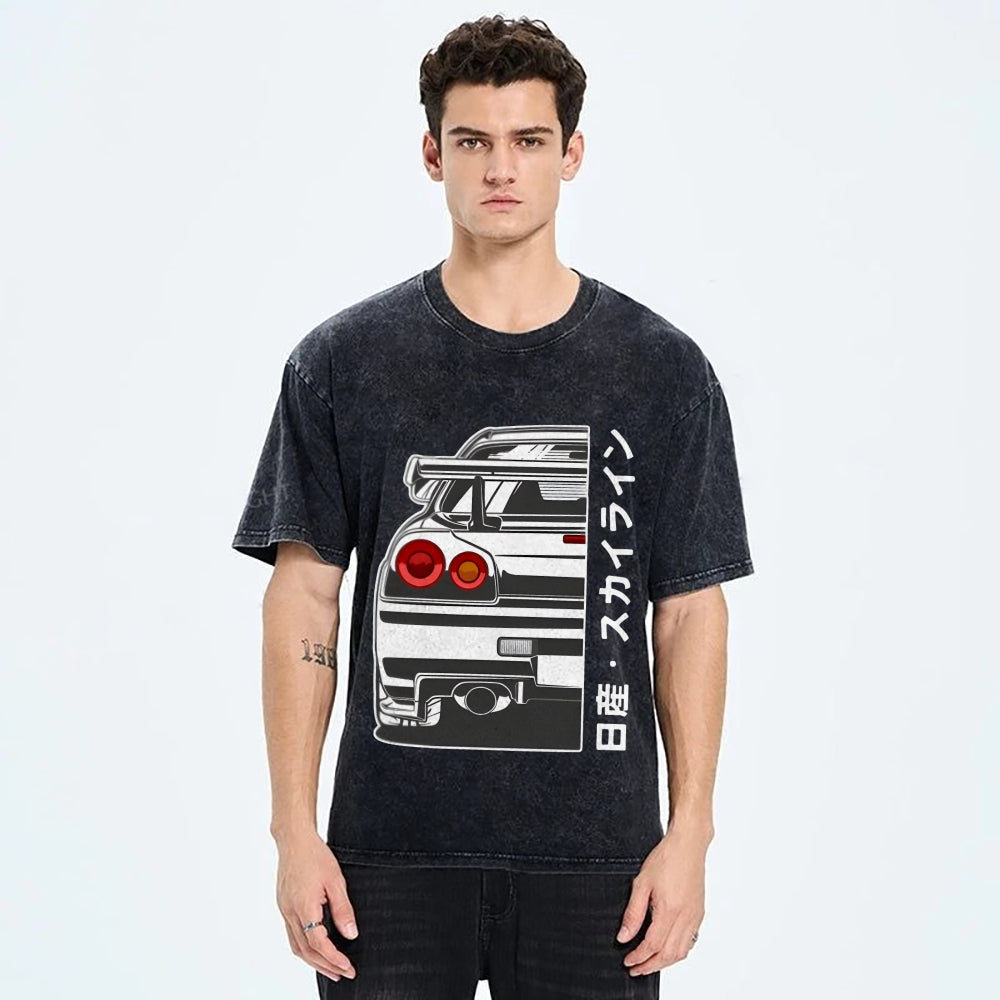 Nissan Car Vintage Wash Japanese Design T-Shirt