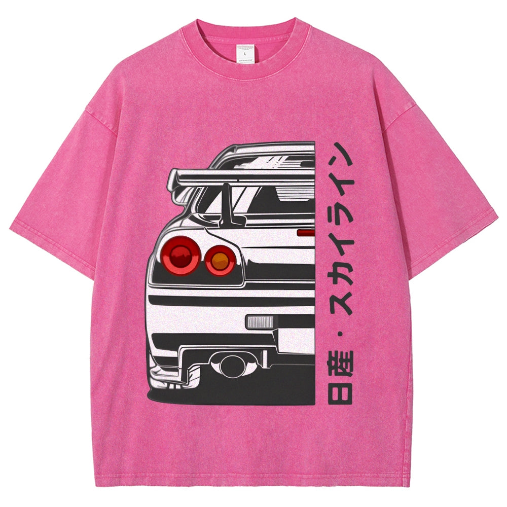 Nissan Car Vintage Wash Japanese Design T-Shirt