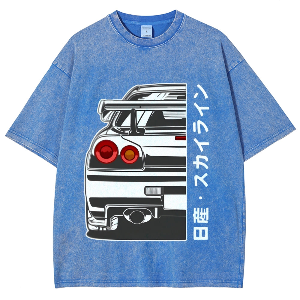Nissan Car Vintage Wash Japanese Design T-Shirt