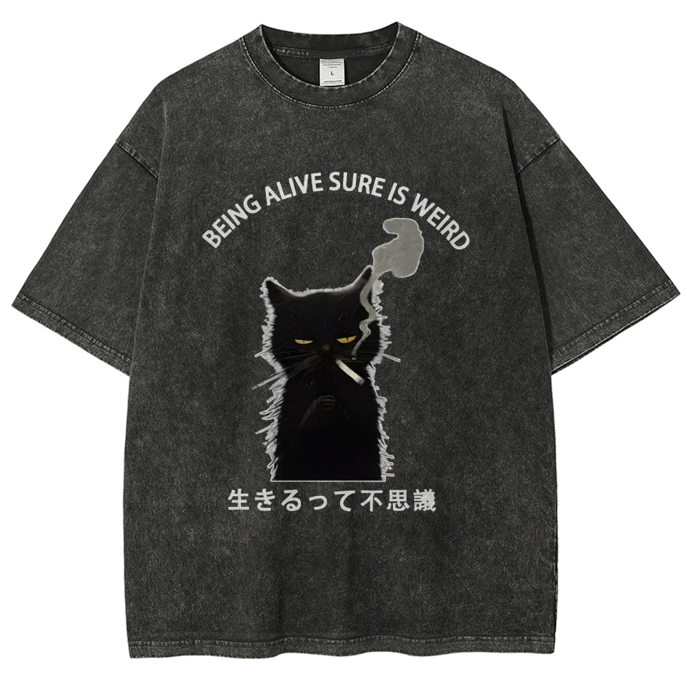 Being Alive Sure Is Weird Washed T-Shirt