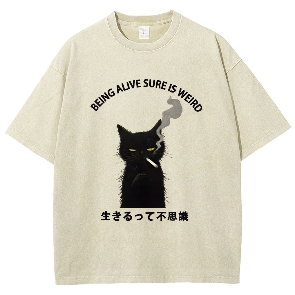 Being Alive Sure Is Weird Washed T-Shirt