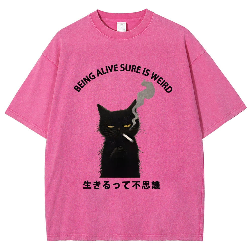 Being Alive Sure Is Weird Washed T-Shirt