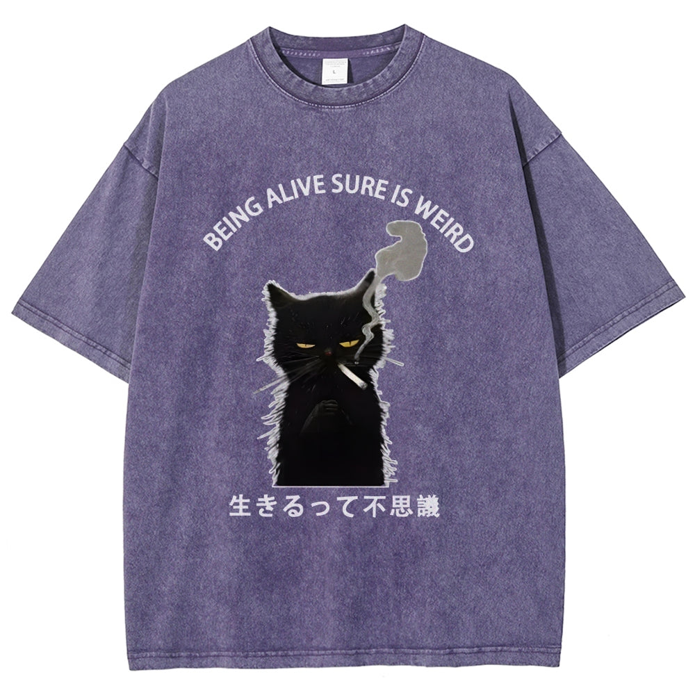 Being Alive Sure Is Weird Washed T-Shirt