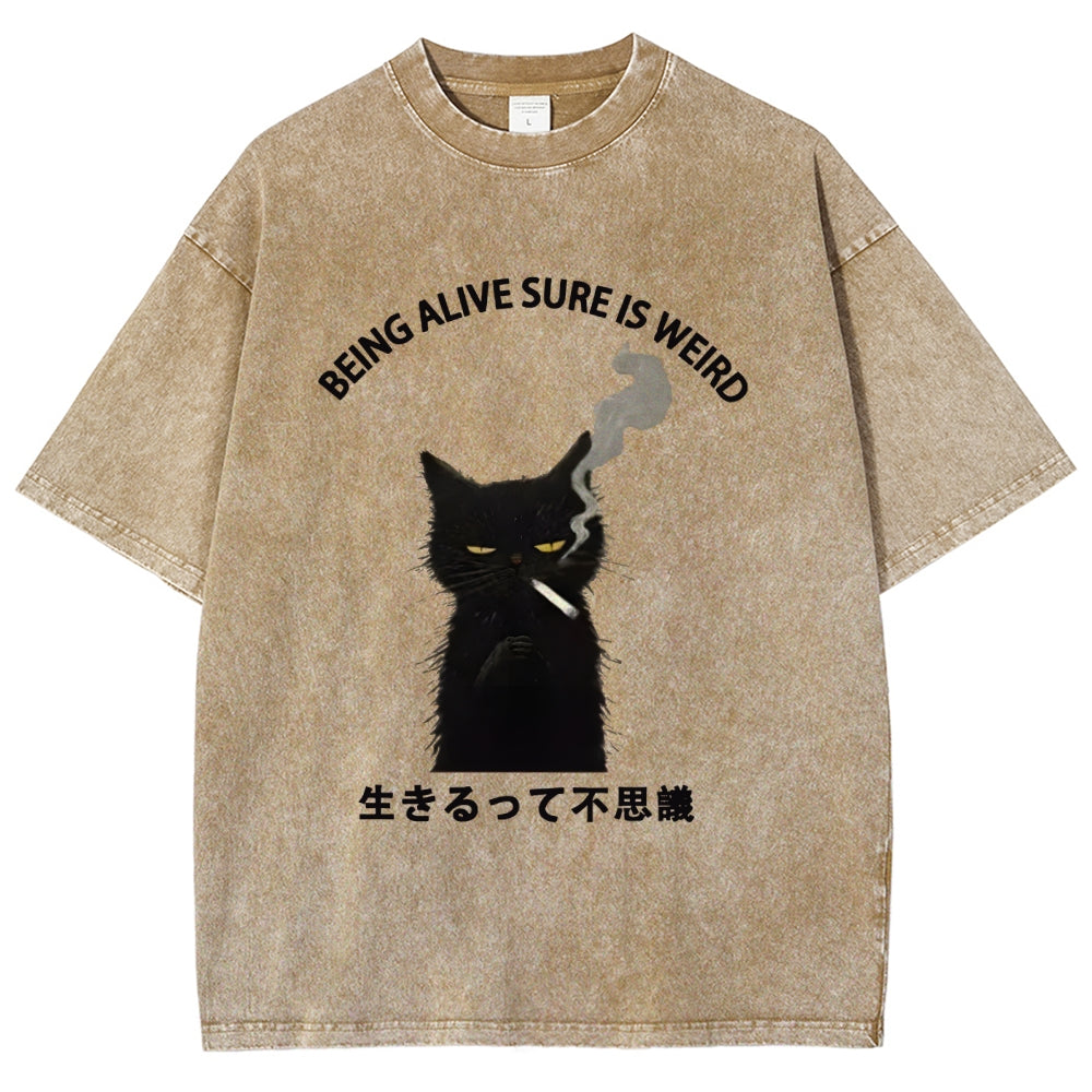Being Alive Sure Is Weird Washed T-Shirt