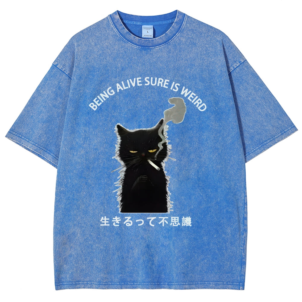 Being Alive Sure Is Weird Washed T-Shirt