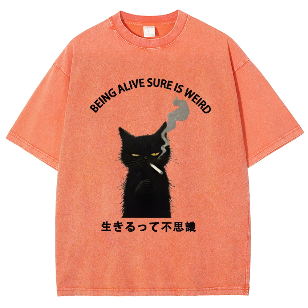 Being Alive Sure Is Weird Washed T-Shirt