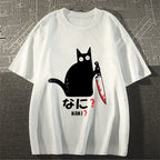 A Puzzled Cat Holding A Knife Classic T-Shirt