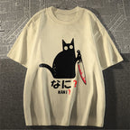 A Puzzled Cat Holding A Knife Classic T-Shirt