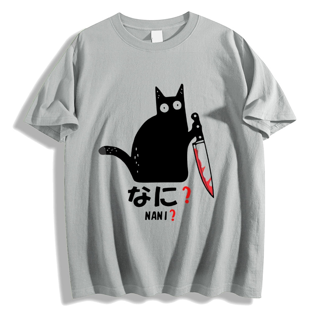 A Puzzled Cat Holding A Knife Classic T-Shirt