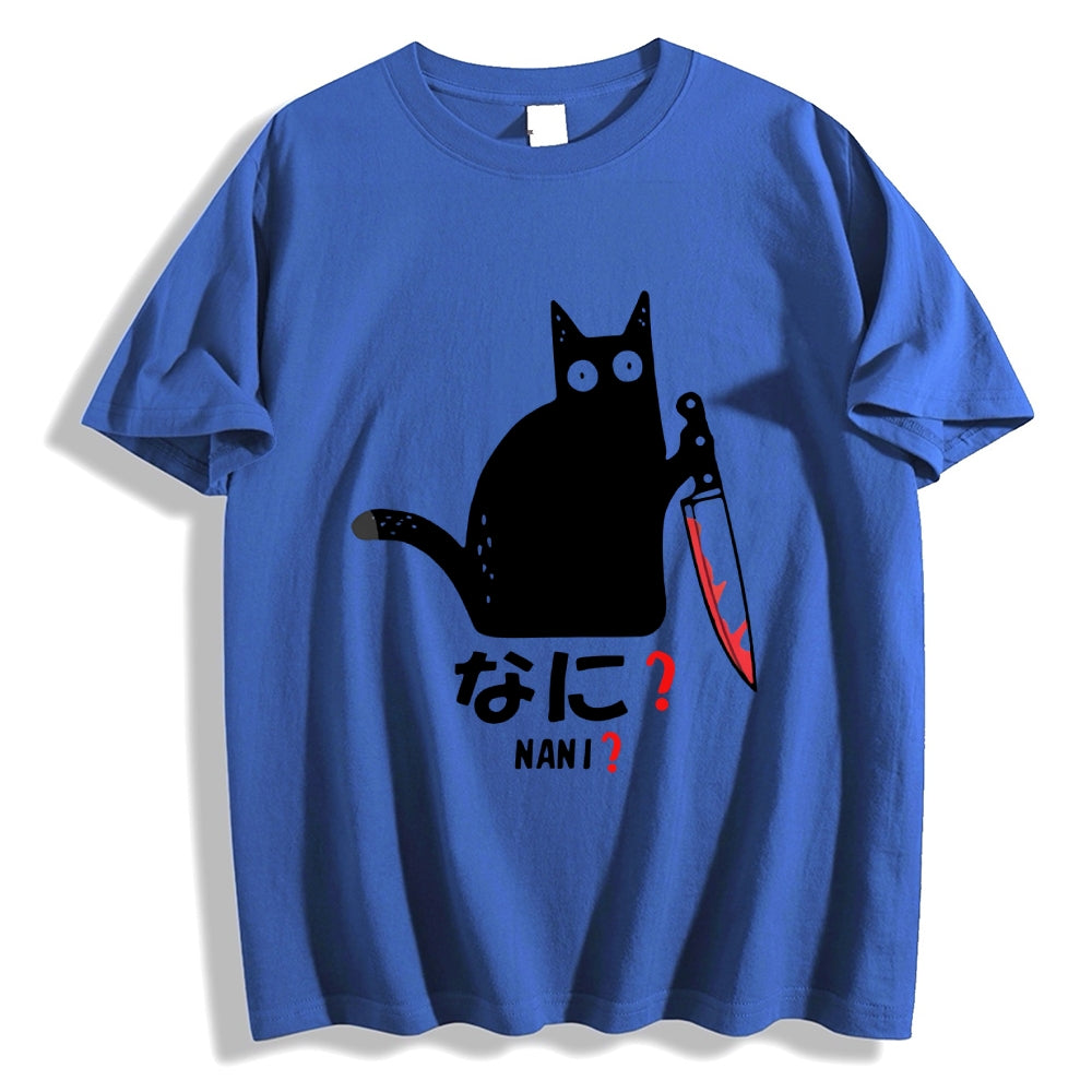 A Puzzled Cat Holding A Knife Classic T-Shirt