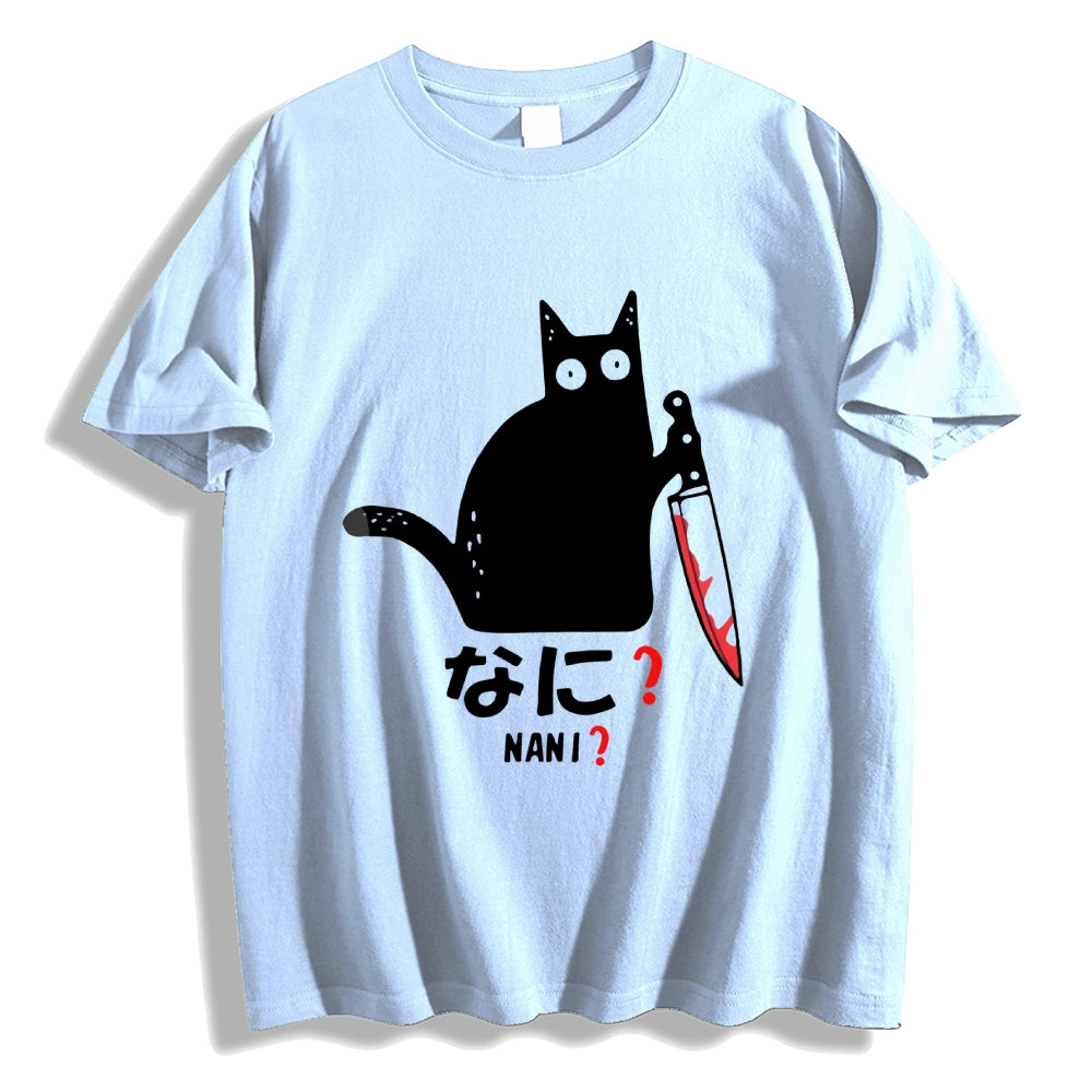 A Puzzled Cat Holding A Knife Classic T-Shirt