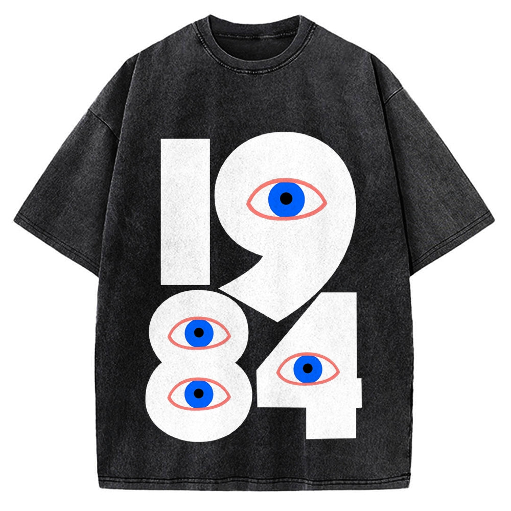 1984 Eyes Abstract Minimalist Vintage Washed T-shirt