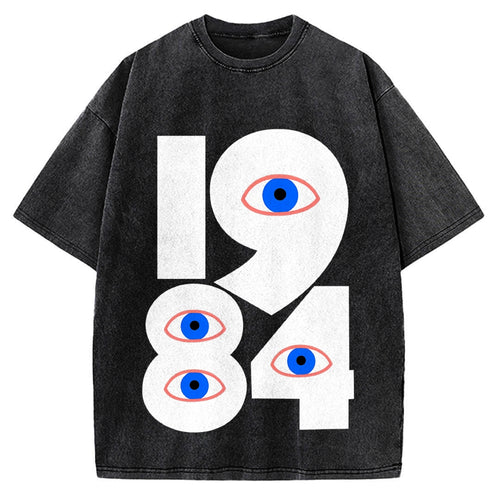 1984 Eyes Abstract Minimalist Vintage Washed T-shirt