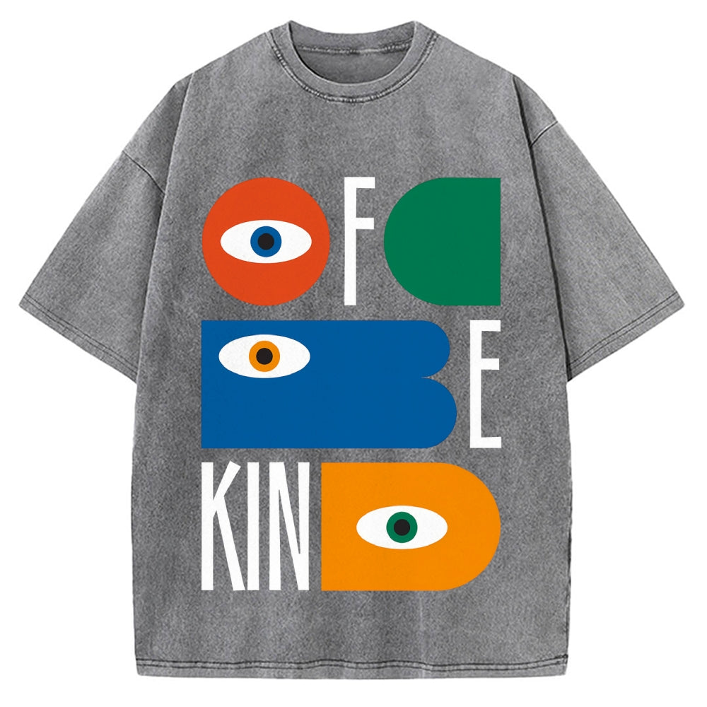Be Kind Abstract Minimalist Eyes Vintage Washed T-shirt