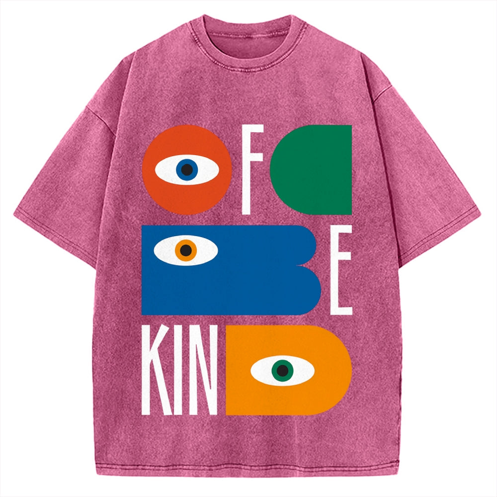 Be Kind Abstract Minimalist Eyes Vintage Washed T-shirt