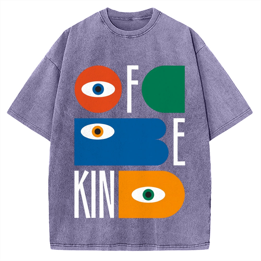 Be Kind Abstract Minimalist Eyes Vintage Washed T-shirt