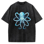 Unisex Atomic Octopus Vintage Washed T-shirt