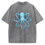Unisex Atomic Octopus Vintage Washed T-shirt