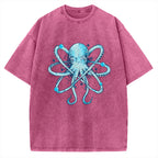 Unisex Atomic Octopus Vintage Washed T-shirt