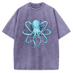 Unisex Atomic Octopus Vintage Washed T-shirt