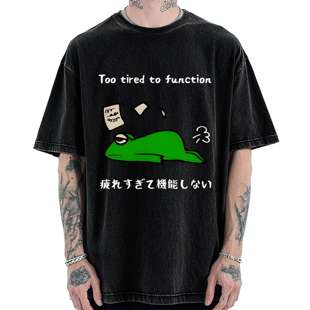 Too Tired To Work Properly Vintage Washed T-shirt