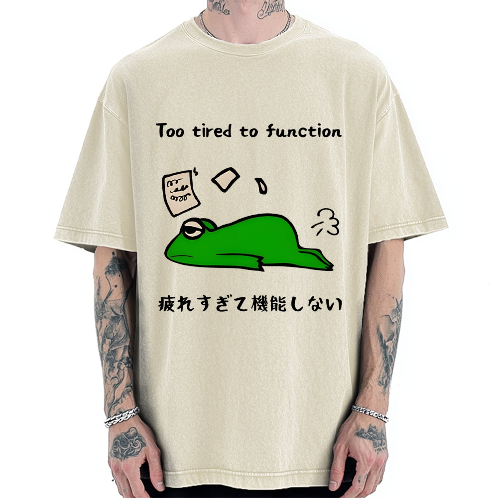 Too Tired To Work Properly Vintage Washed T-shirt
