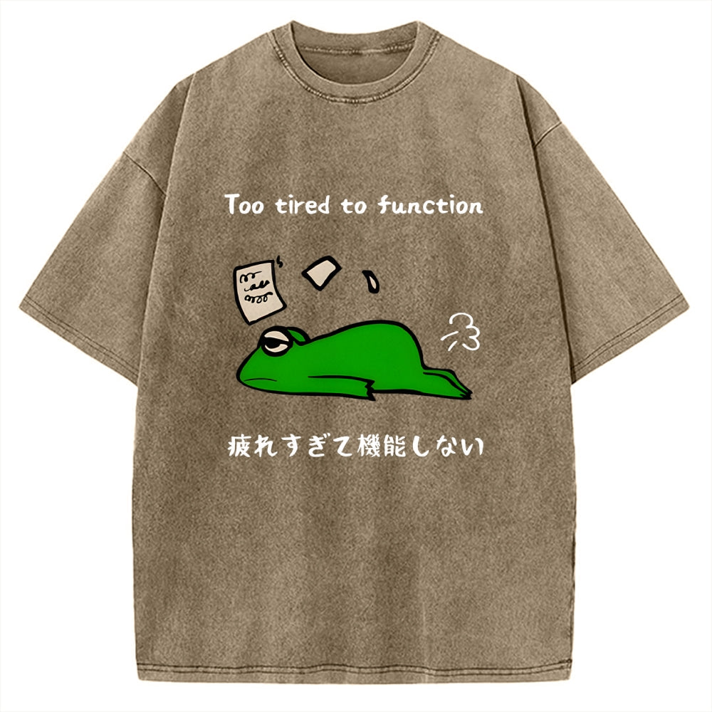 Too Tired To Work Properly Vintage Washed T-shirt