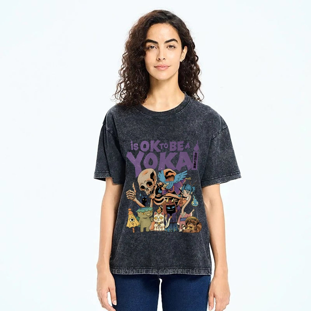 Ok yokai Vintage Washed T-shirt