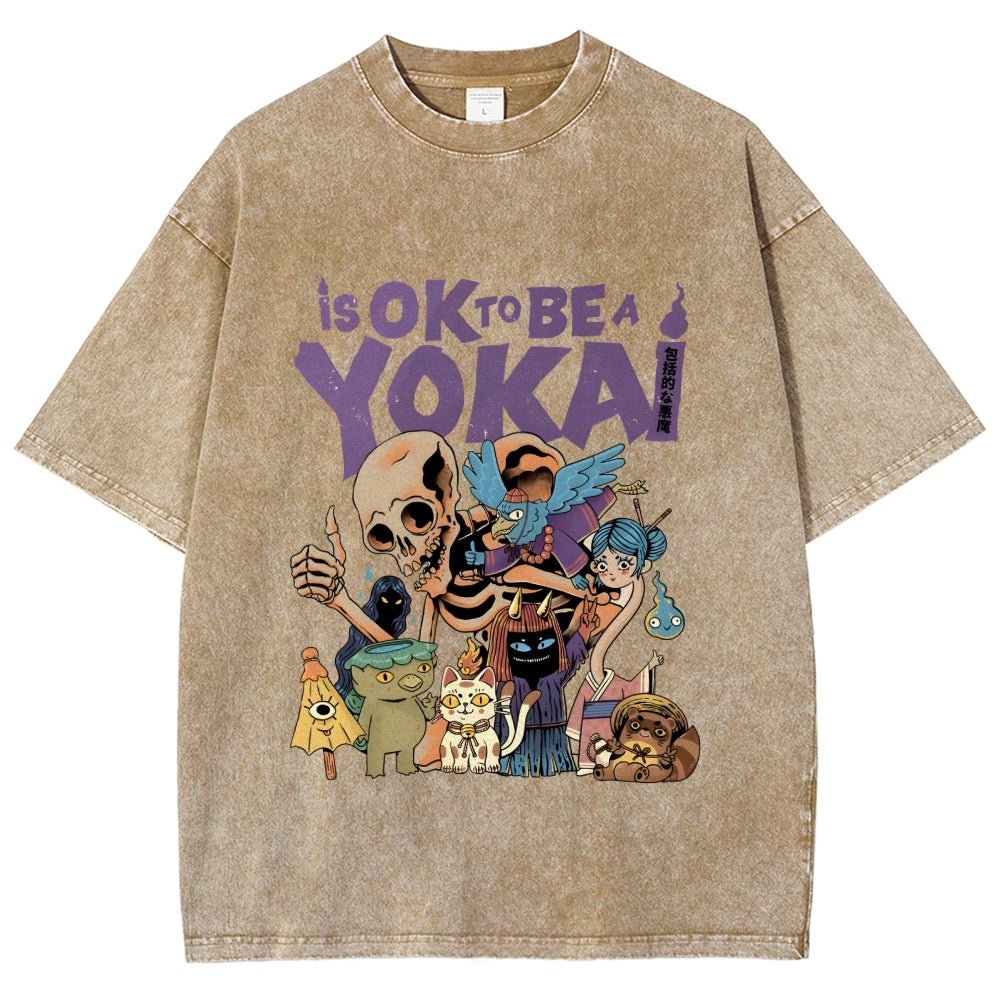 Ok yokai Vintage Washed T-shirt