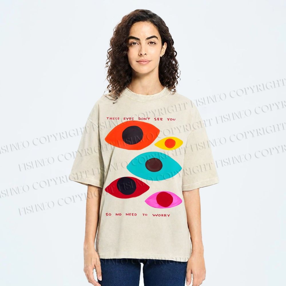 Unisex These Eyes Don't See You Printed Washed Tee