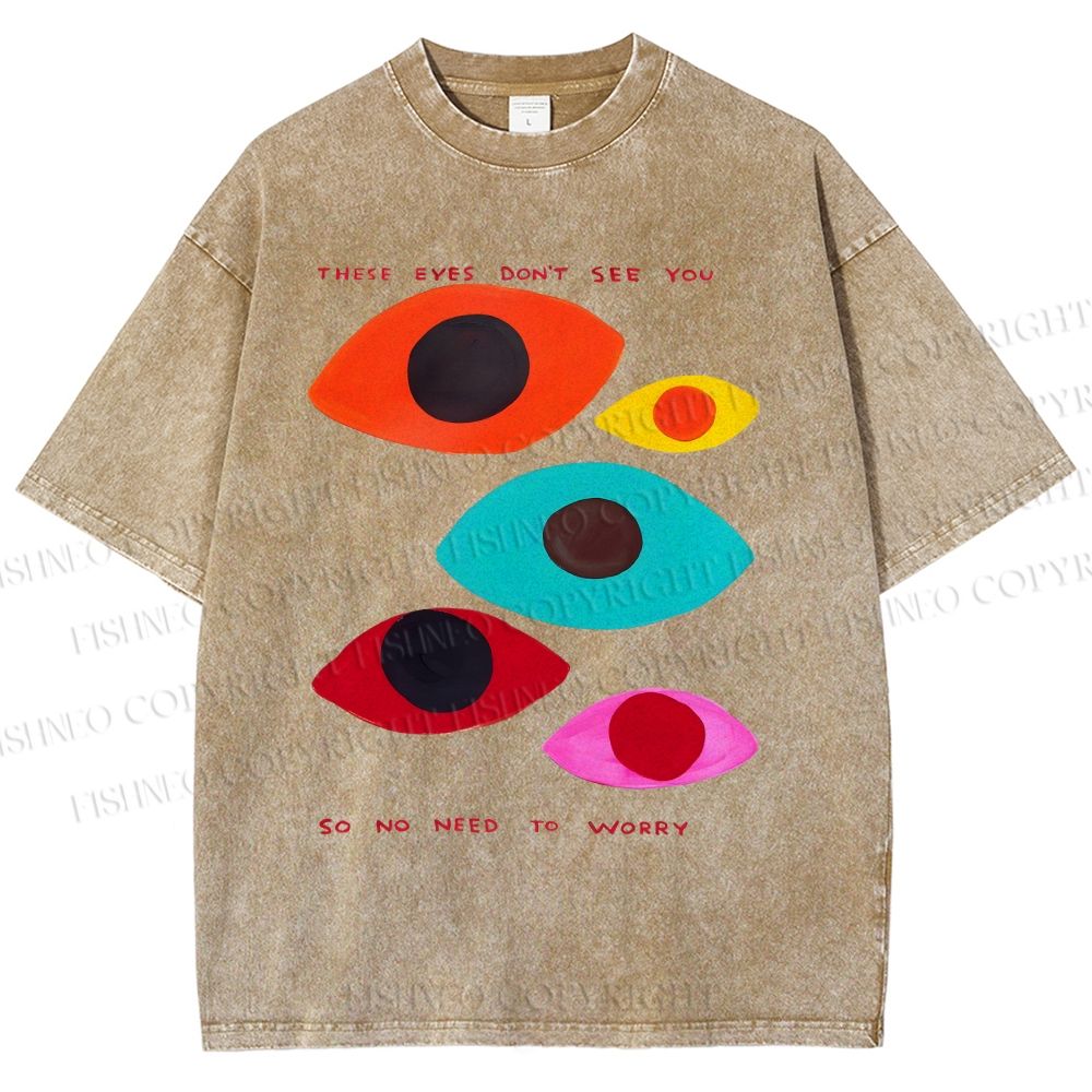 Unisex These Eyes Don't See You Printed Washed Tee