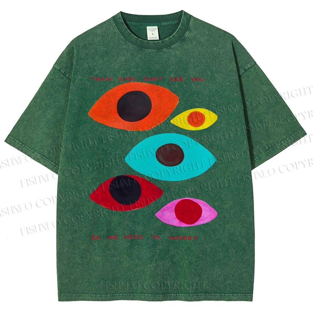 Unisex These Eyes Don't See You Printed Washed Tee