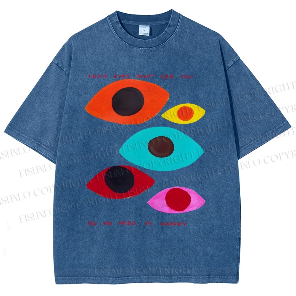 Unisex These Eyes Don't See You Printed Washed Tee