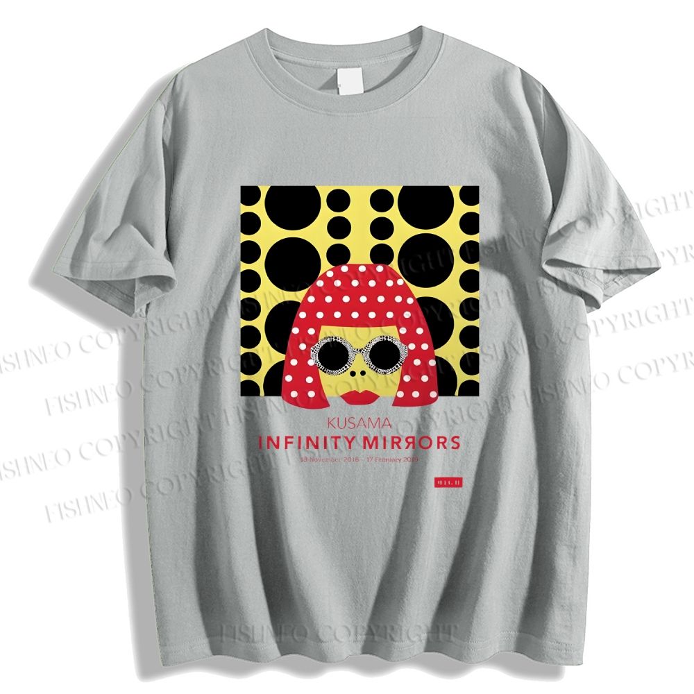 Unisex Classic Cotton Japanese Yayoi Kusama Woman Printed T-shirt