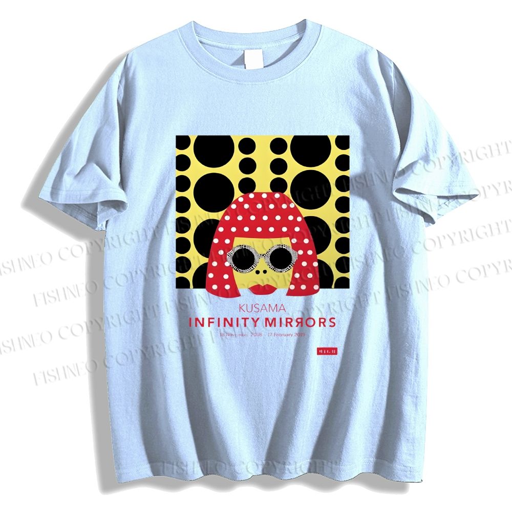 Unisex Classic Cotton Japanese Yayoi Kusama Woman Printed T-shirt